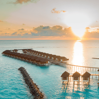 Malediven Bungalows am Wasser